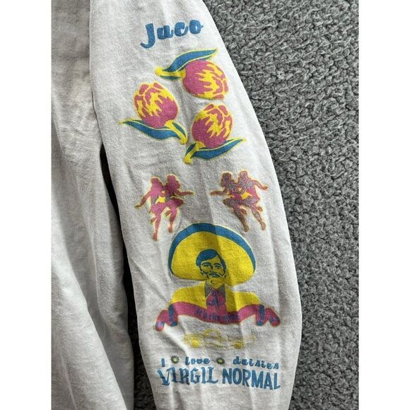Virgil Normal LA Adult Entertainment I Love Daisies Souvenir White Longsleeve - Picture 4 of 4